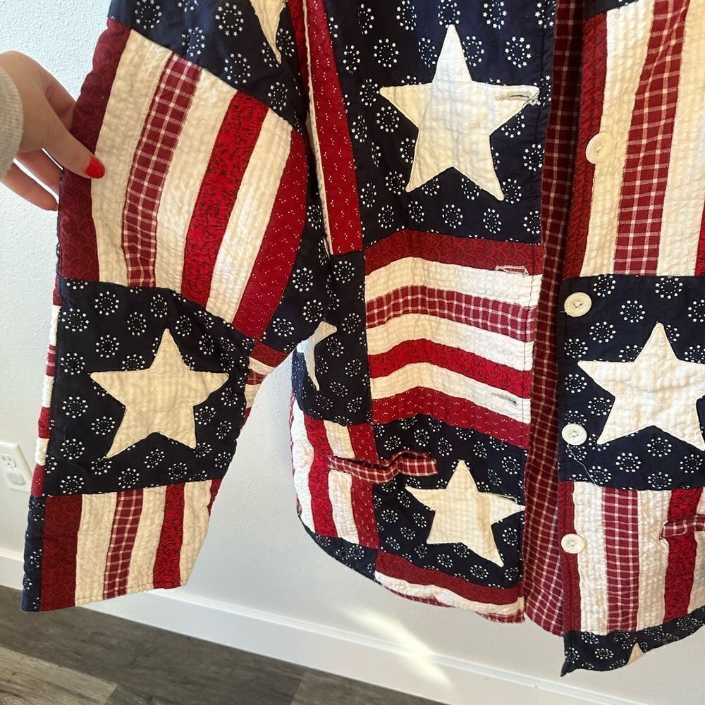 80s Vintage “Patch Magic” Patchwork American Flag… - image 3